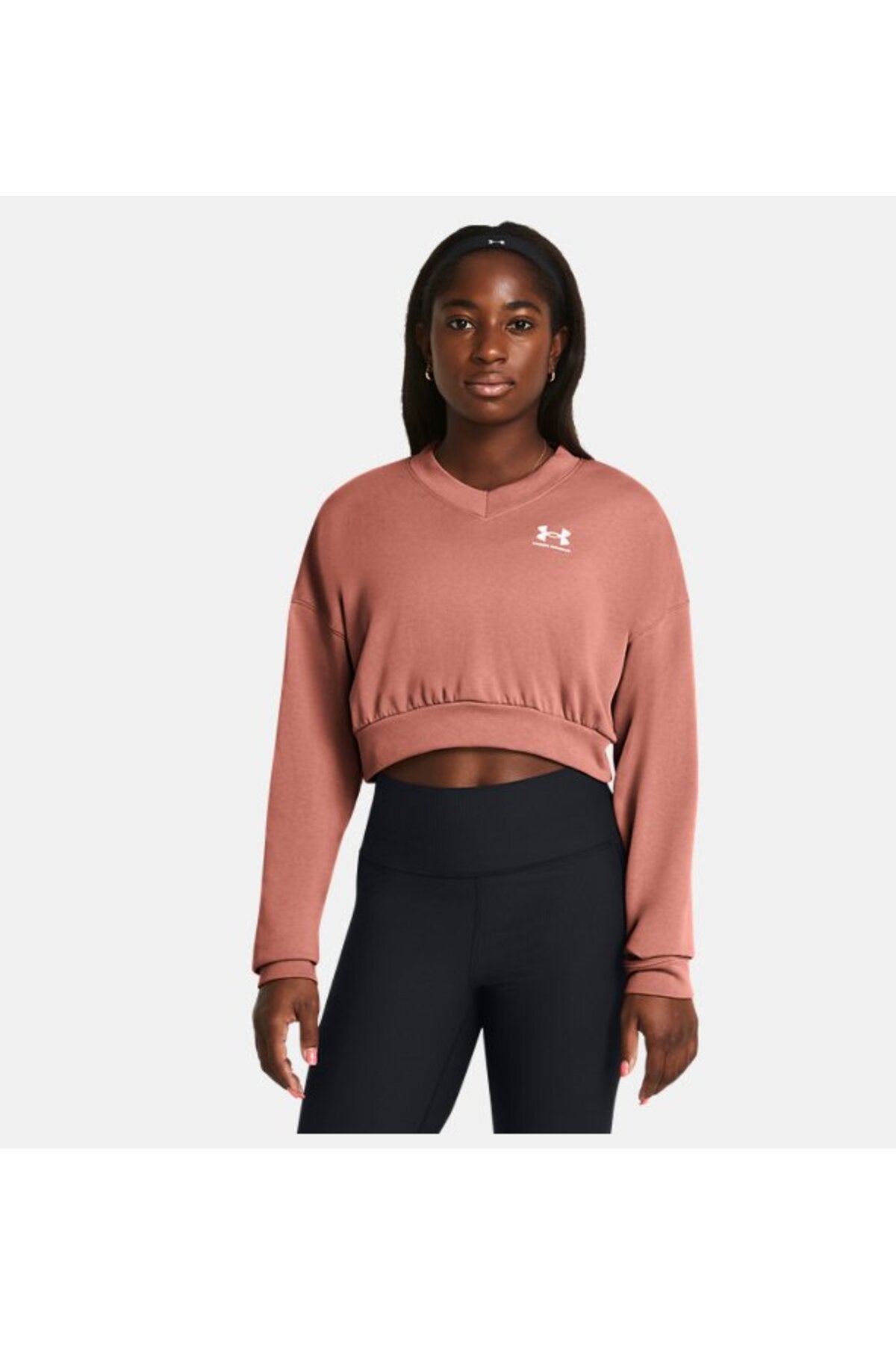 Under Armour - Kadın UA Rival Terry Oversized Crop Crew Uzun Kollu 1382738-696