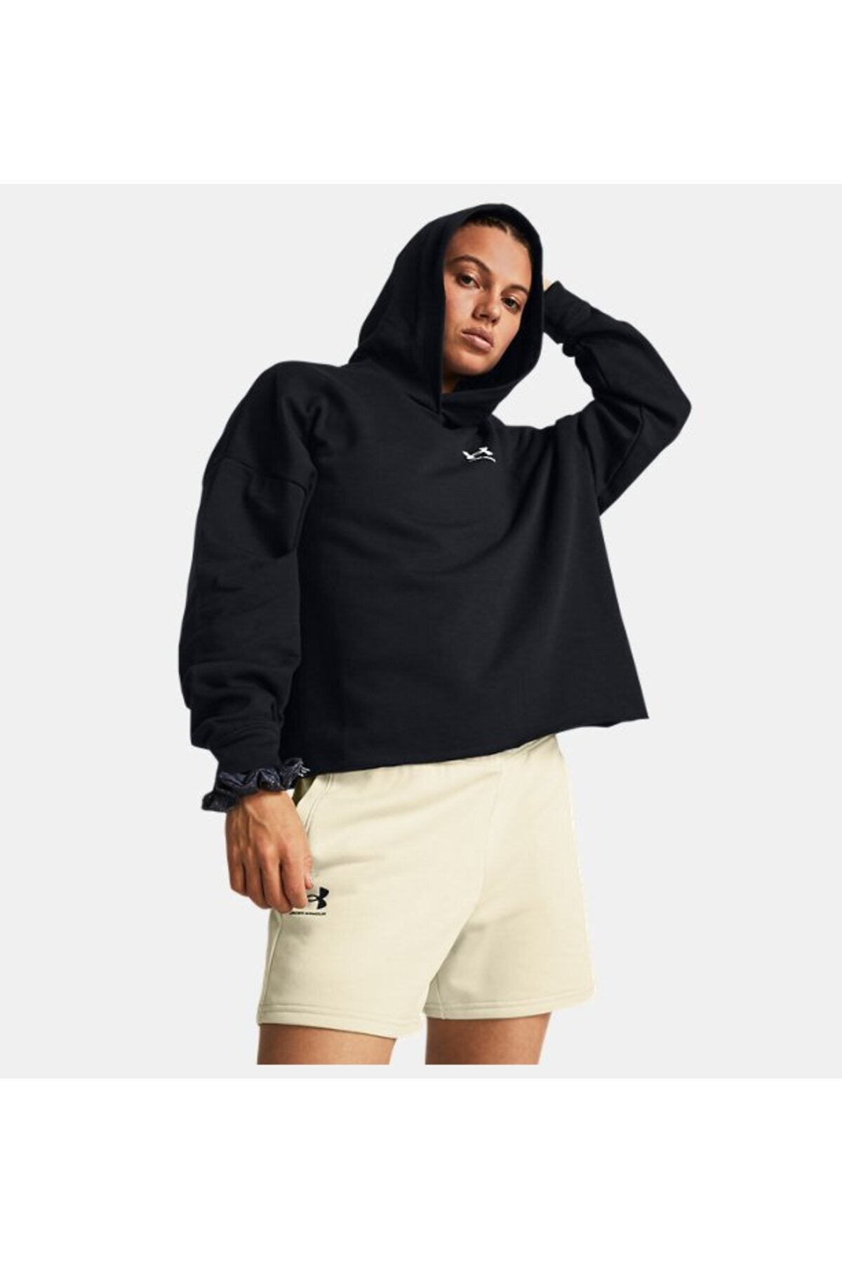 Under Armour - Kadın UA Rival Terry Oversized Kapüşonlu Üst 1382736-001