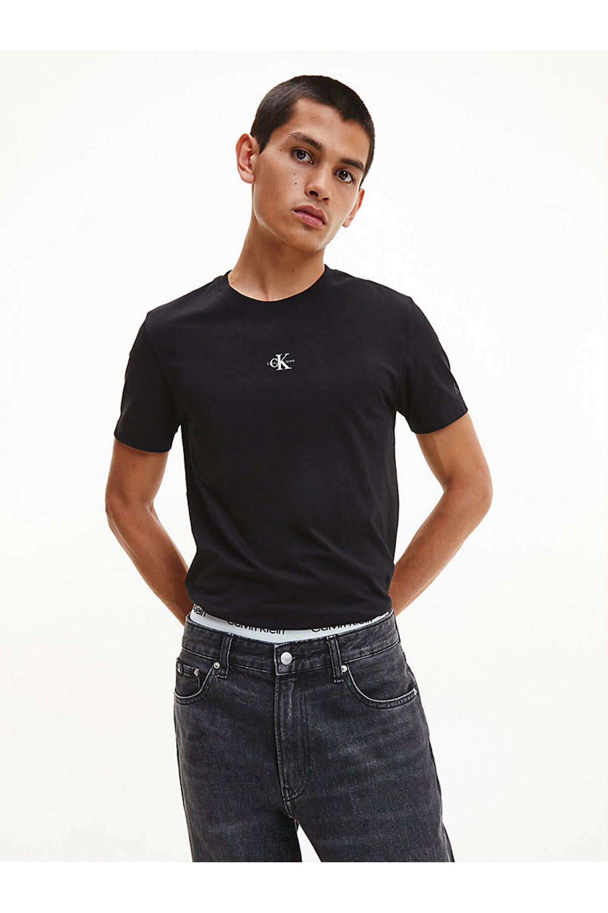 Calvin Klein - Erkek Micro Monologo T-Shirt