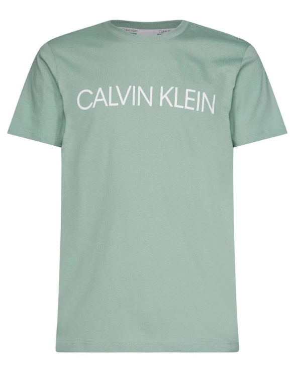 Calvin Klein - Cotton Front Logo Erkek Bisiklet Yaka T-Shirt